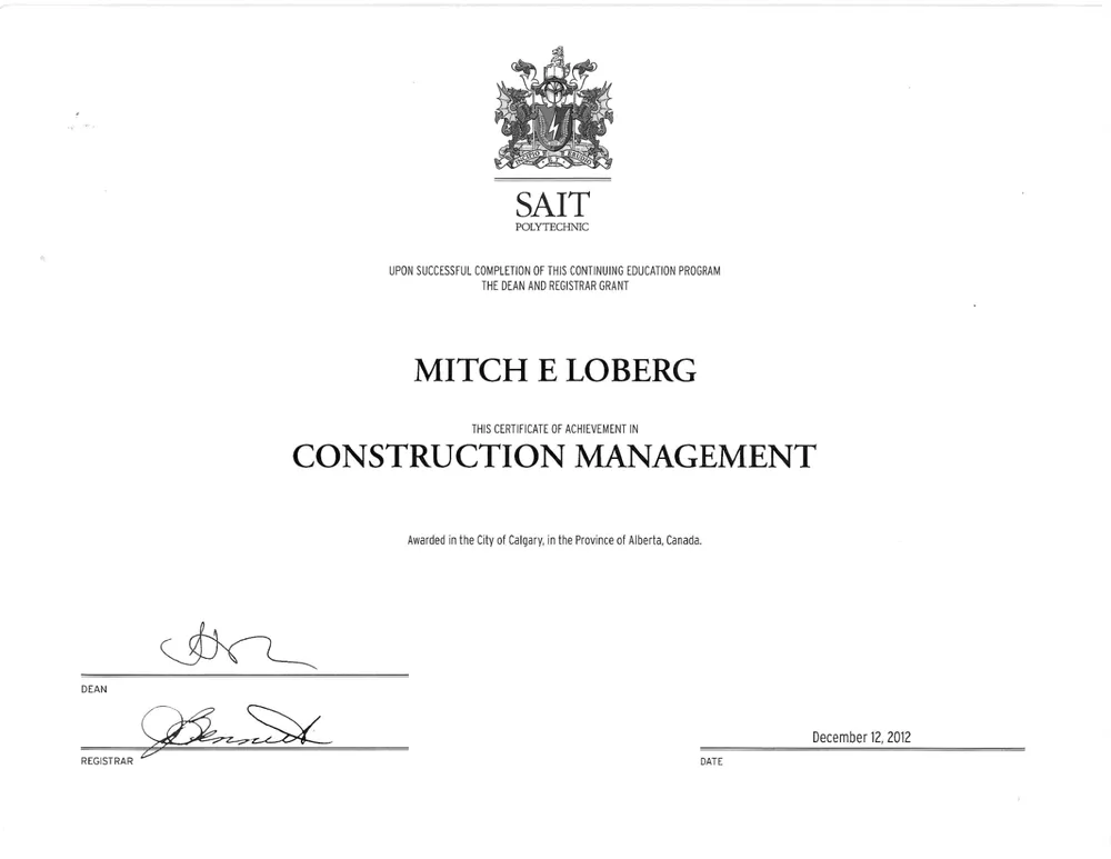 Construction Management — SAIT Polytechnic