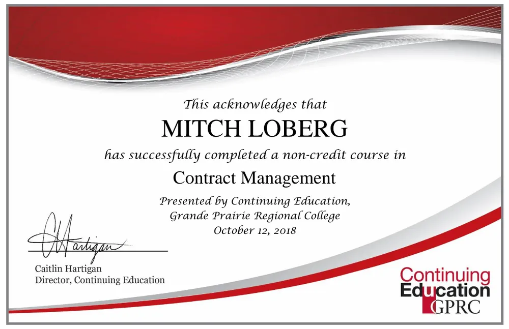 Contract Management — Grande Prairie Regional College